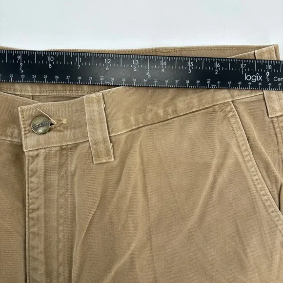 Carhartt Work Pants Mens 38x34 Khaki Cotton Relaxed Fit Utility Canvas ProGear - Picture 6 of 12